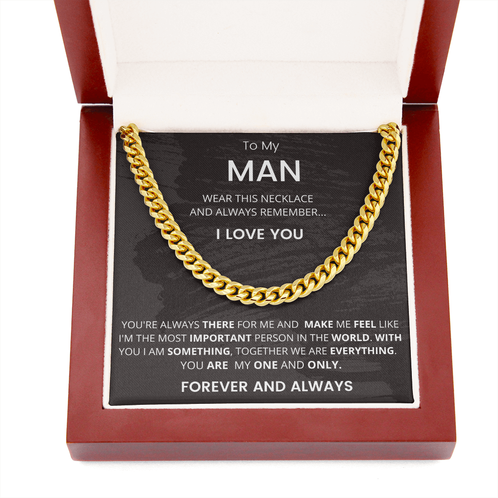 Gift For My Man, Cuban Chain Link, Silver or Gold,226ATMa