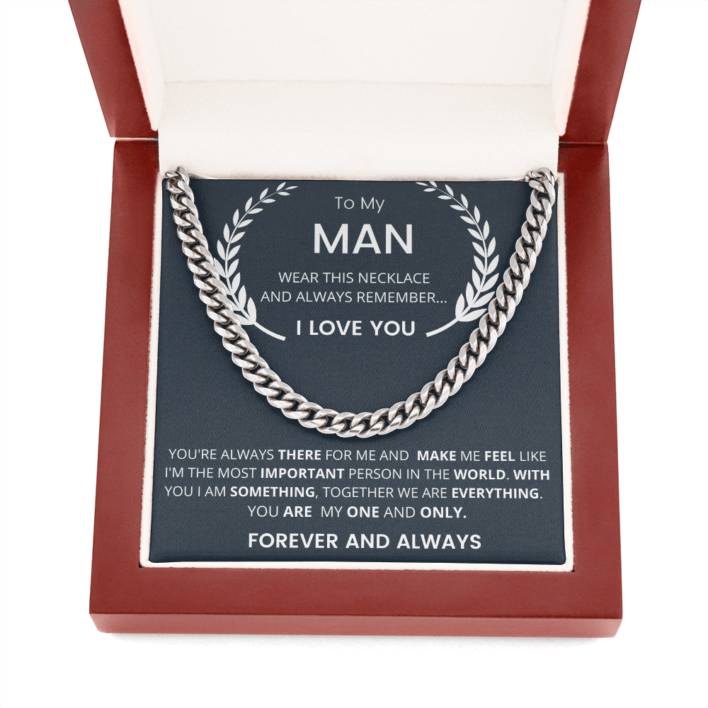 Gift For My Man, Cuban Chain Link, Silver or Gold,226ATMc