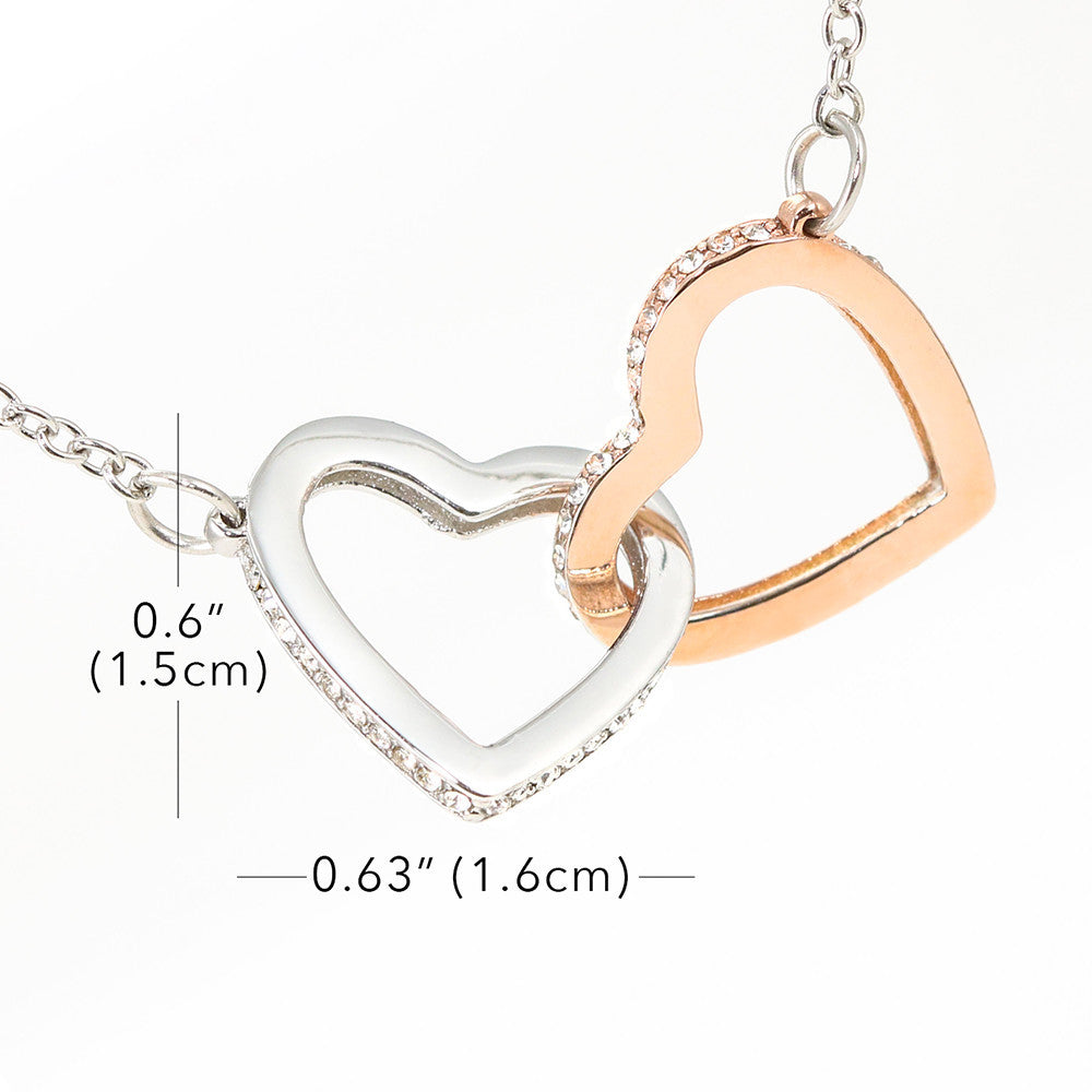 Gift for Mom| 'Thank you, Love Your Daughter,' Interlocking Hearts Necklace, 227TY.1Mb