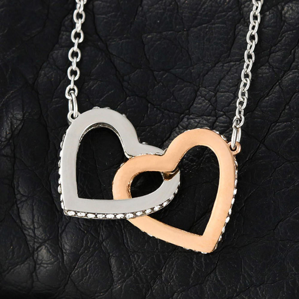 Gift for Mama| 'Thank you, Love Your Daughter,' Interlocking Hearts Necklace, 227ty1me
