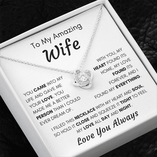 Amazing Wife Gift| Love Knot Necklace- ' A Better Person' v3
