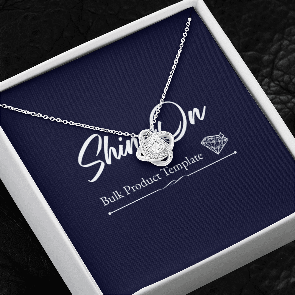 Best Mom Gift| Love Knot Necklace w/ Custom Message Card,