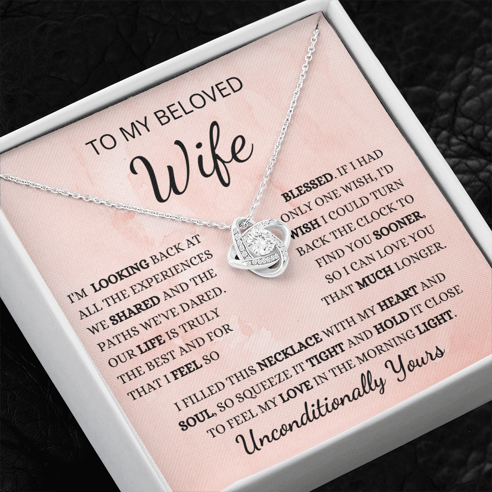 Gift For Wife, Love Knot Necklace - Truly Blessed,cv1