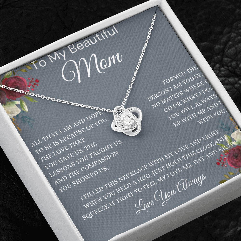 Gift for Mom, Love Knot Necklace, 'All That I Am' 220htba