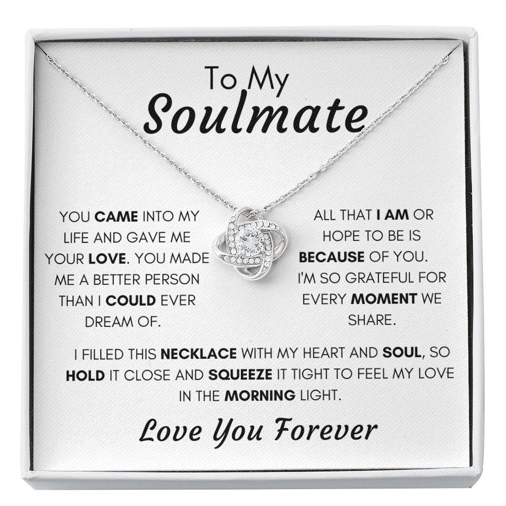 Soulmate Gift, Love Knot Necklace-Better Person, White,v2