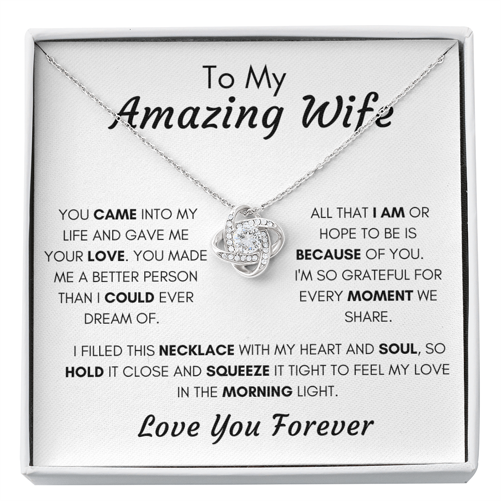 Gift for Wife, Love Knot Necklace-Better Person (wv2)