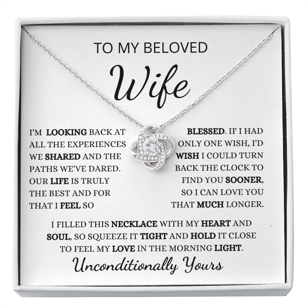 Gift For Wife, Love Knot Necklace-Truly Blessed,wv1