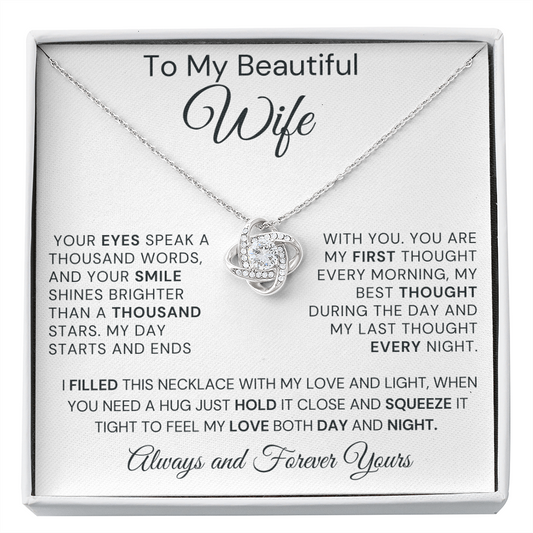 Gift For Wife, Love Knot Necklace, 'A Thousand Words',220ATW.1