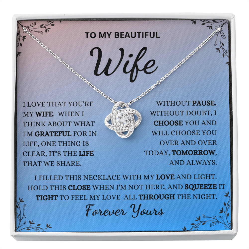 Gift For Wife, Love Knot Necklace-Choose You | Multi