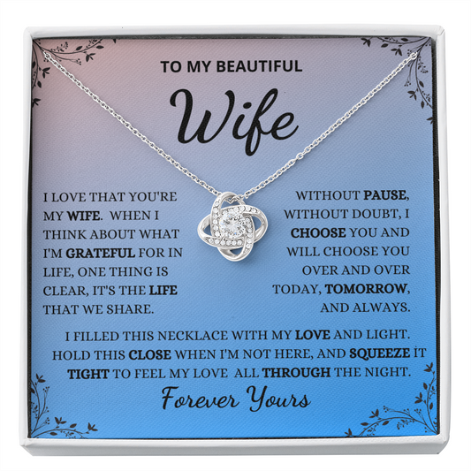 Gift For Wife, Love Knot Necklace-Choose You | Multi