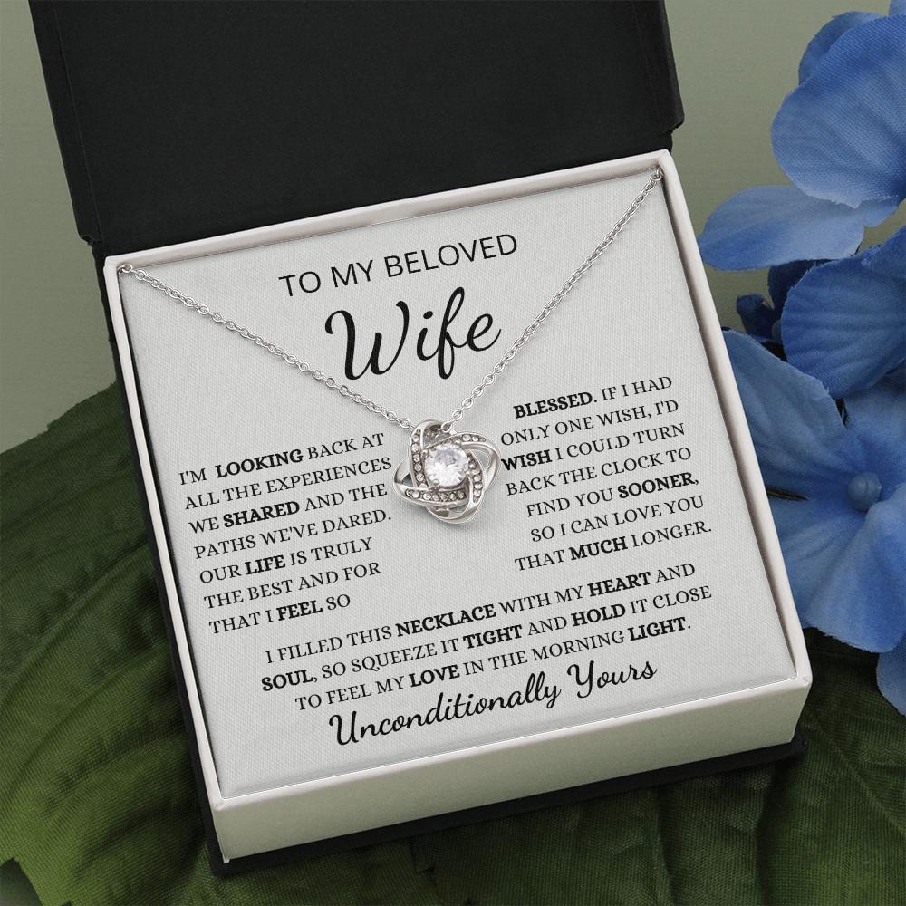 Gift For Wife, Love Knot Necklace-Truly Blessed,wv1