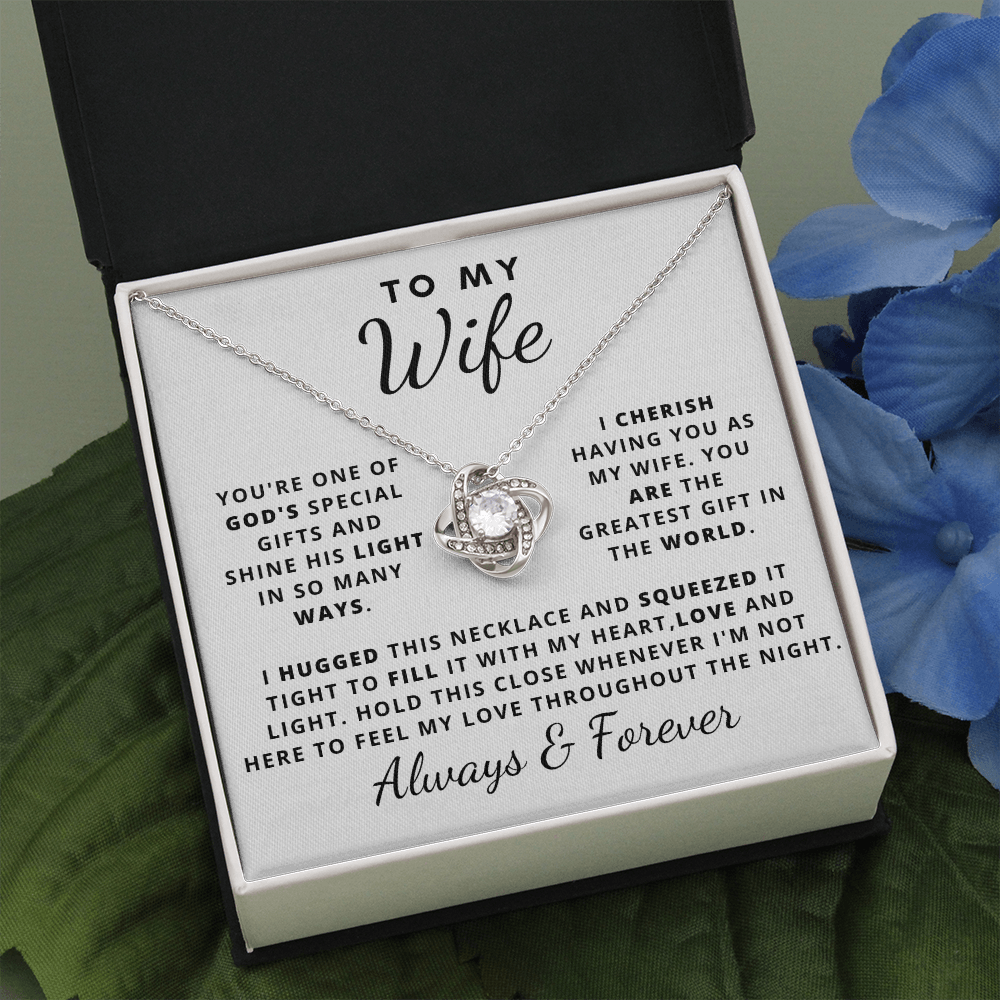 Gift for Wife, Love Knot Necklace-God's Gift, wv3