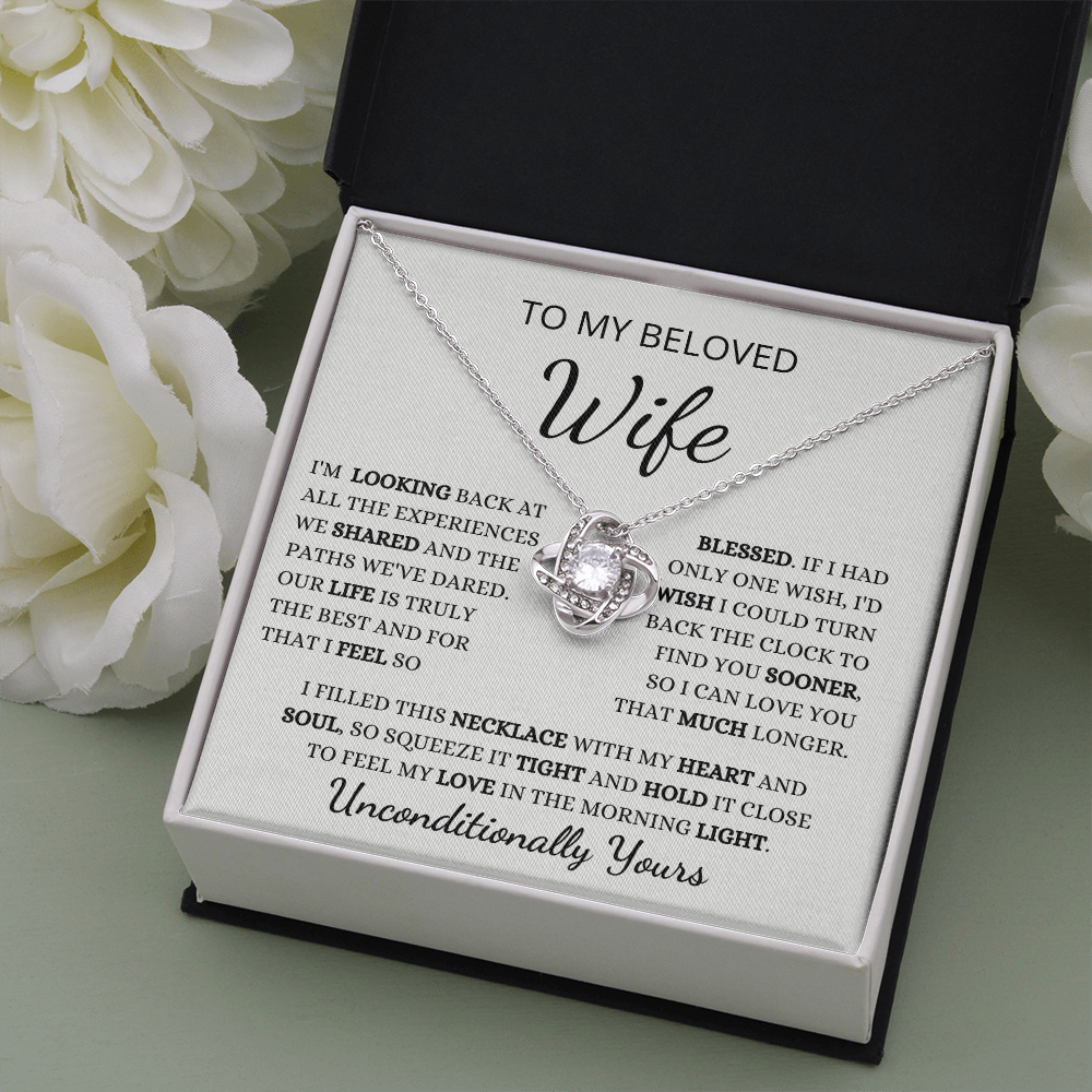 Gift For Wife, Love Knot Necklace-Truly Blessed,wv1