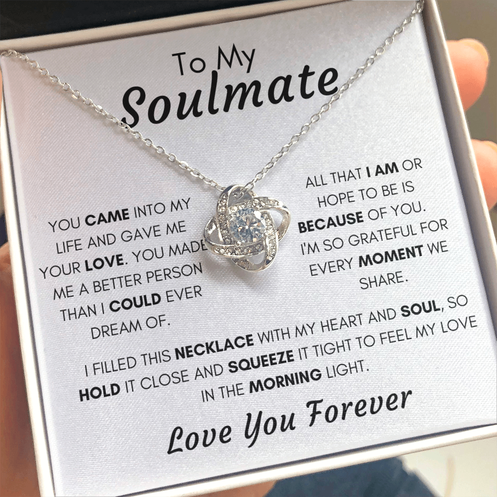 Soulmate Gift, Love Knot Necklace-Better Person, White,v2