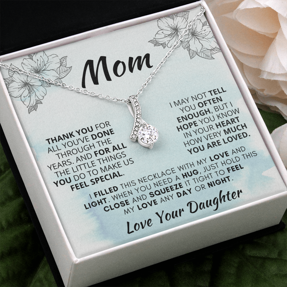 Gift for Mom| 'Thank you..Your Daughter' , Alluring Beauty Necklace, 227TY.1Mc