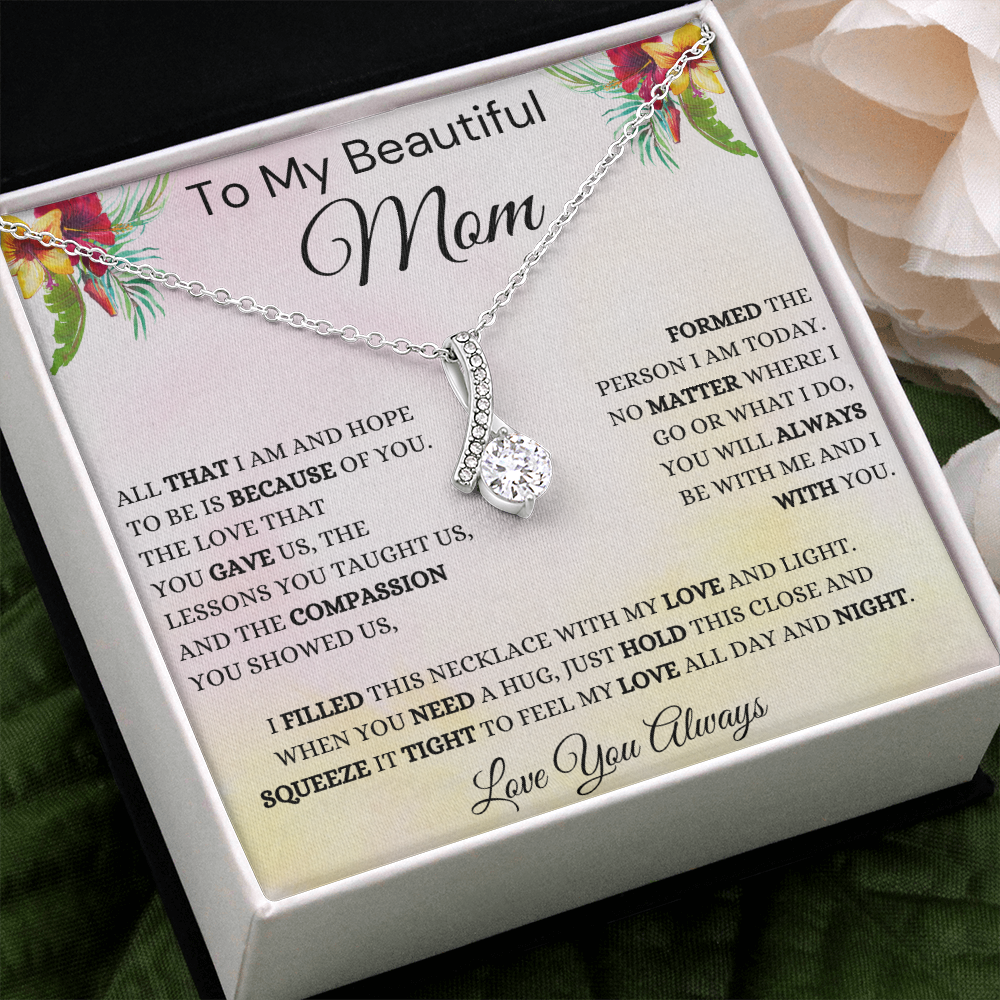 Gift for Mom, Alluring Beauty Necklace, 'Hope To Be' 220HTBG