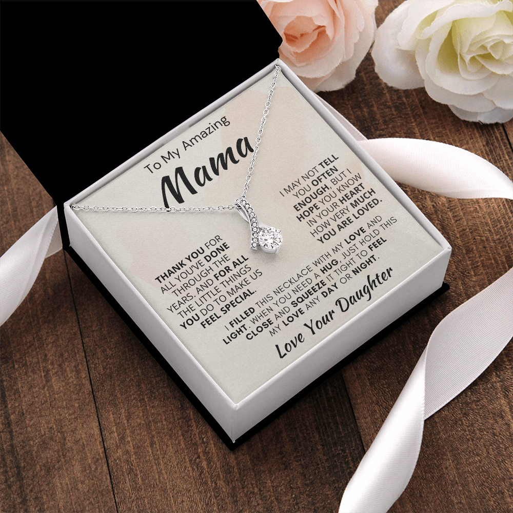Gift for Mama| 'Thank You, Love Your Daughter,' Alluring Beauty Necklace' 227TY.1