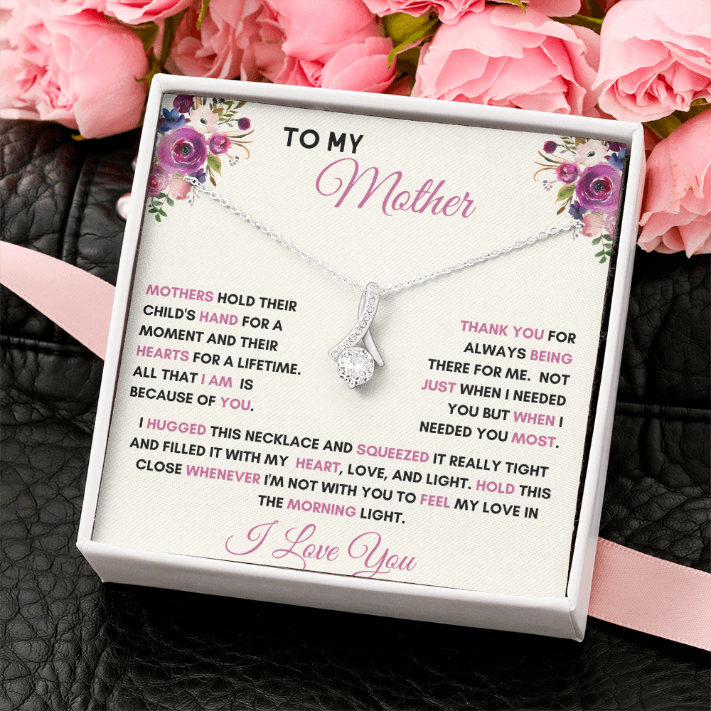 Gift for Mom, Alluring Beauty Necklace, 'Hold Child's Hand' 220HCMAa