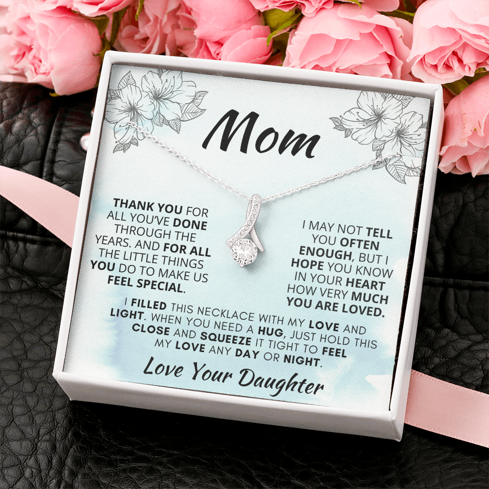 Gift for Mom| 'Thank you..Your Daughter' , Alluring Beauty Necklace, 227TY.1Mc