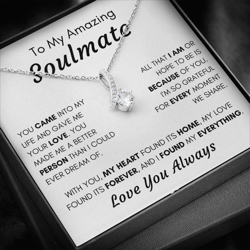 Gift for Soulmate, Alluring Beauty Necklace - Grateful Moments, AW210.v1