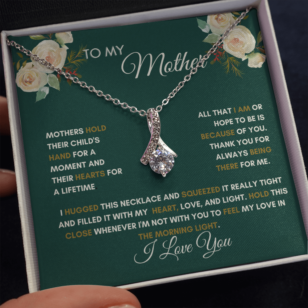 Gift for Mom, Alluring Beauty Necklace, 'Hold Child's Hand' 220HCHAD