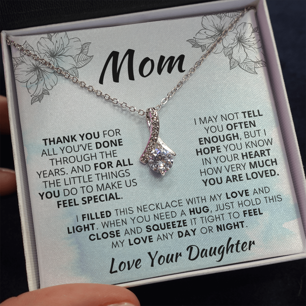 Gift for Mom| 'Thank you..Your Daughter' , Alluring Beauty Necklace, 227TY.1Mc