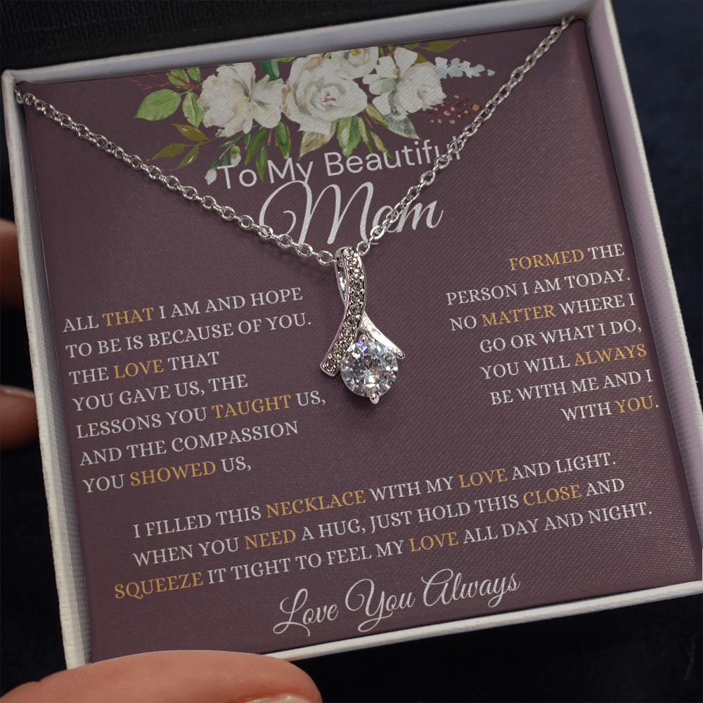 Gift for Mom, Alluring Beauty Necklace, 'Hope To Be' 220HTBD