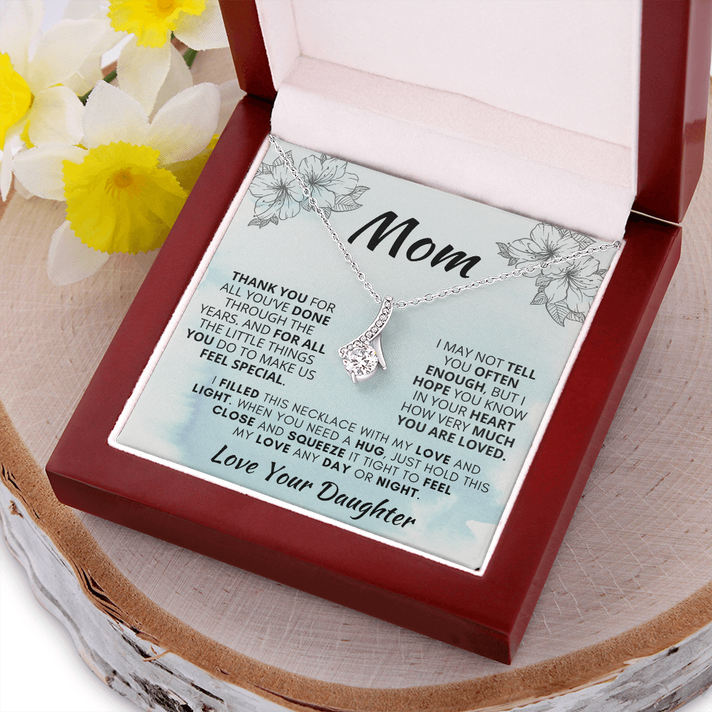 Gift for Mom| 'Thank you..Your Daughter' , Alluring Beauty Necklace, 227TY.1Mc