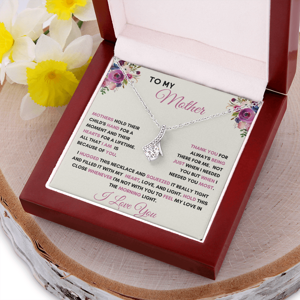 Gift for Mom, Alluring Beauty Necklace, 'Hold Child's Hand' 220HCMAa