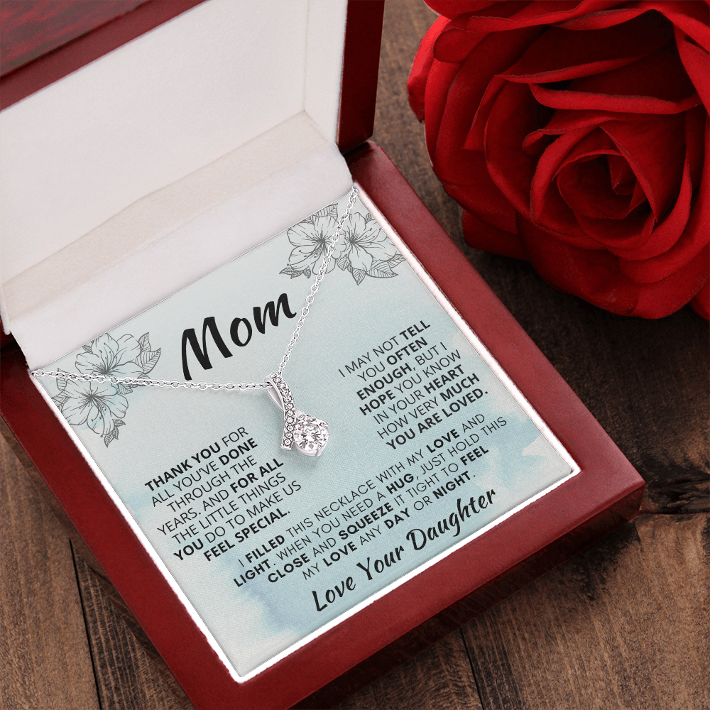 Gift for Mom| 'Thank you..Your Daughter' , Alluring Beauty Necklace, 227TY.1Mc