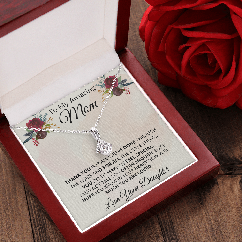 Gift for Mom| 'Thank you..Your Daughter' , Alluring Beauty Necklace, 227TYMd