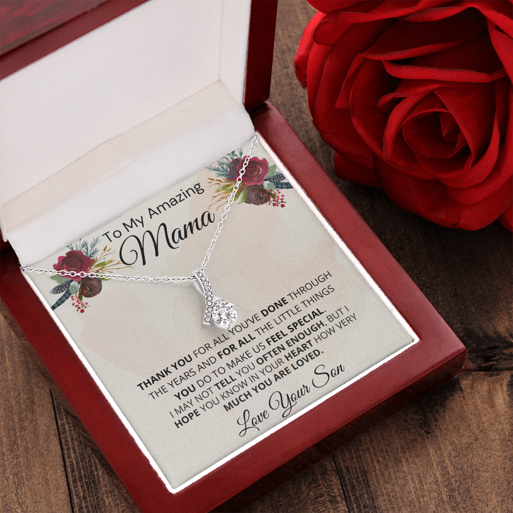 Gift for Mama| 'Thank you..Your Son' , Alluring Beauty Necklace, 227TYMe