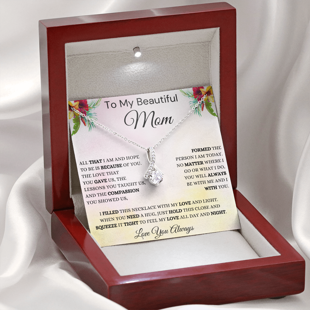 Gift for Mom, Alluring Beauty Necklace, 'Hope To Be' 220HTBG