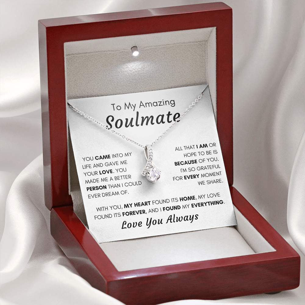 Gift for Soulmate, Alluring Beauty Necklace - Grateful Moments, AW210.v1
