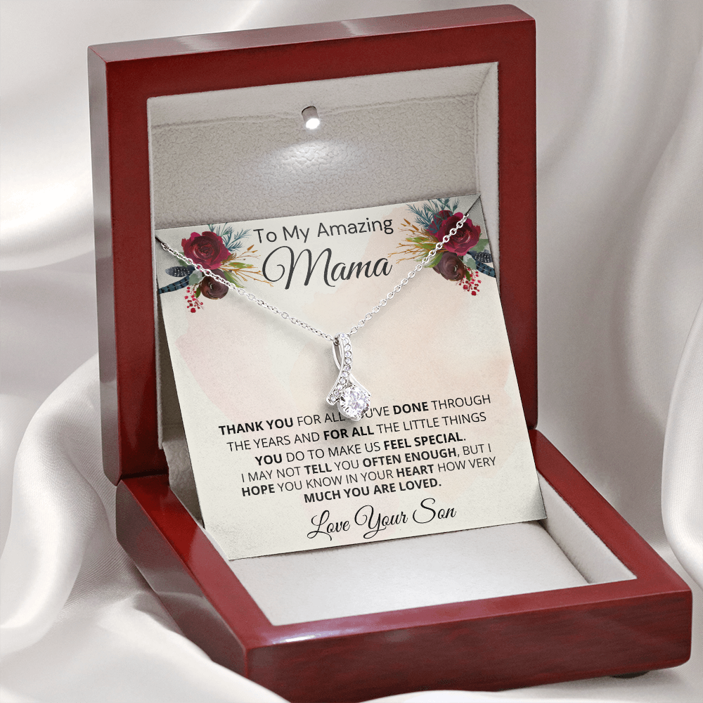 Gift for Mama| 'Thank you..Your Son' , Alluring Beauty Necklace, 227TYMe