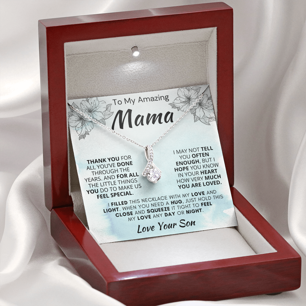 Gift for Mama| 'Thank you..Your Son' , Alluring Beauty Necklace, 227TY.1Md