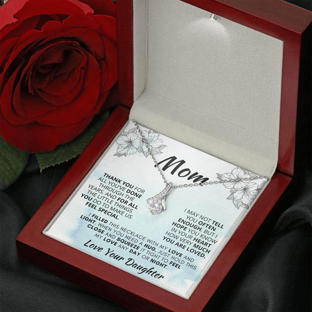 Gift for Mom| 'Thank you..Your Daughter' , Alluring Beauty Necklace, 227TY.1Mc