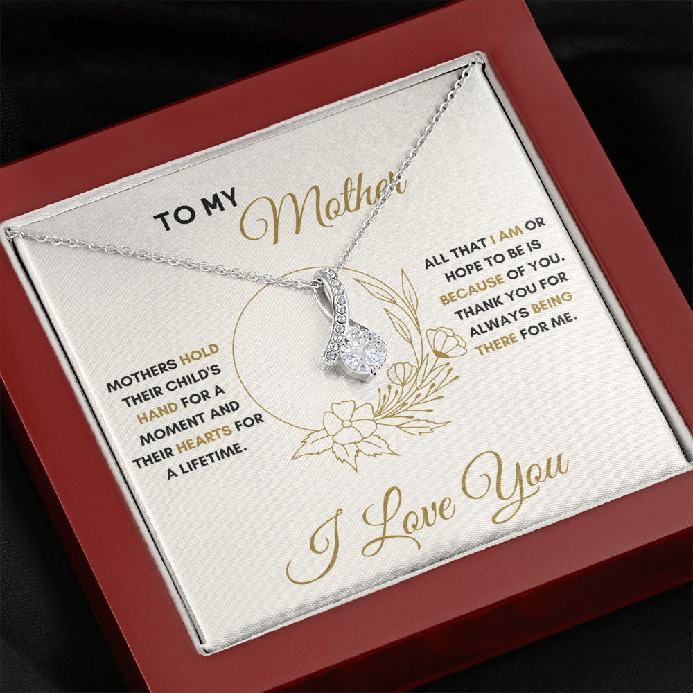 Gift for Mom, Alluring Beauty Necklace - Child's Hand, AC210-v2