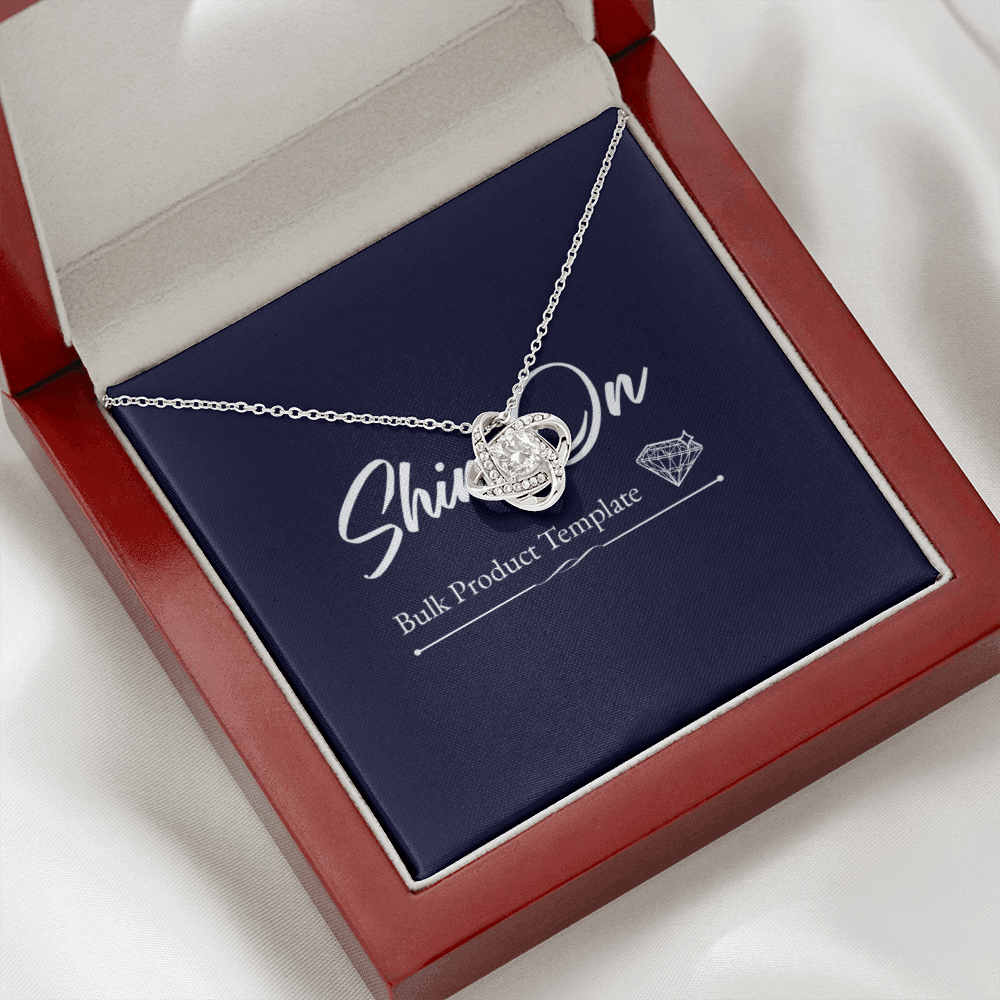 Best Mom Gift| Love Knot Necklace w/ Custom Message Card,