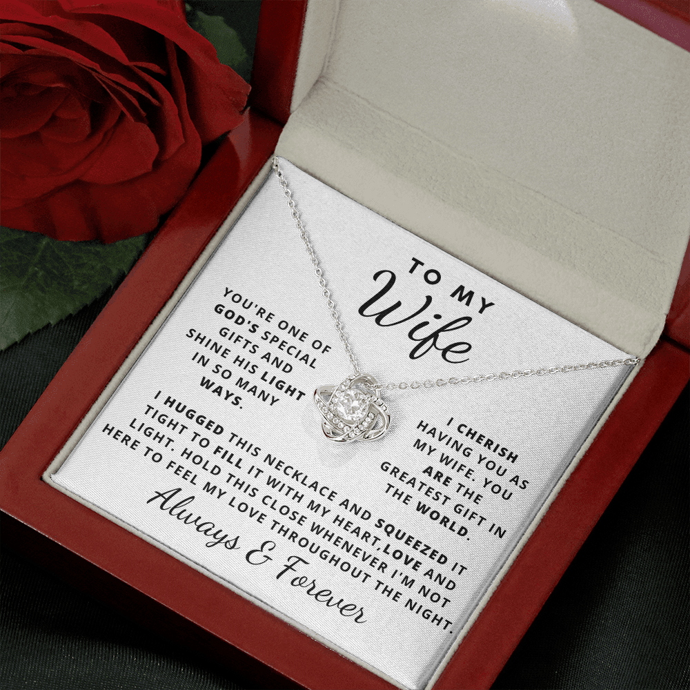 Gift for Wife, Love Knot Necklace-God's Gift, wv3