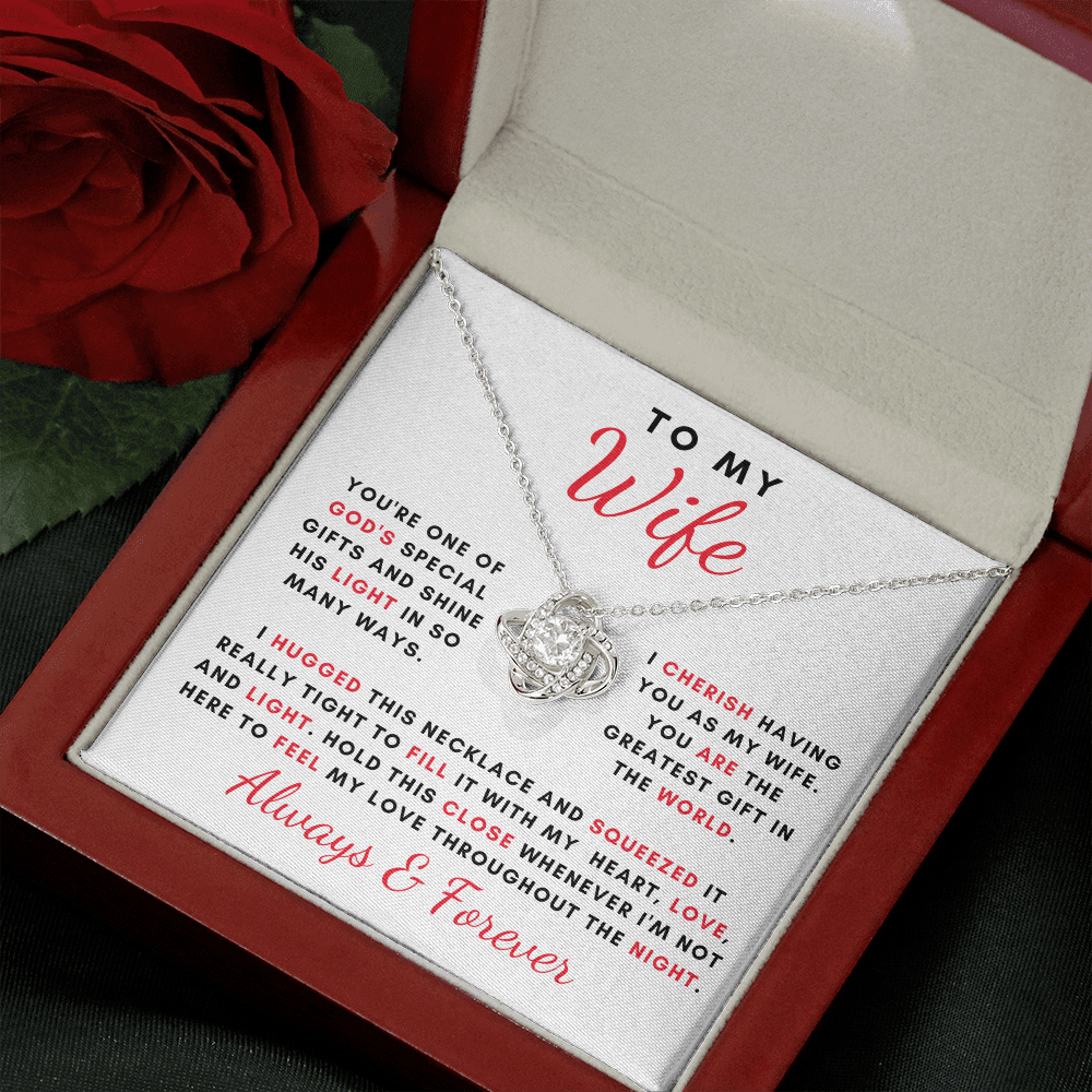 Gift for Wife, Love Knot Necklace-God's Gift, wv2