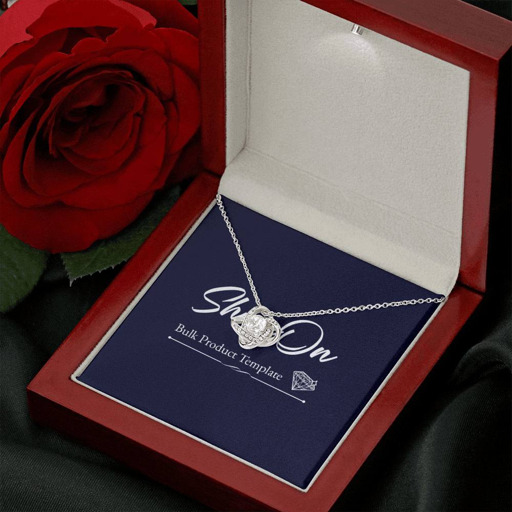 Best Mom Gift| Love Knot Necklace w/ Custom Message Card,