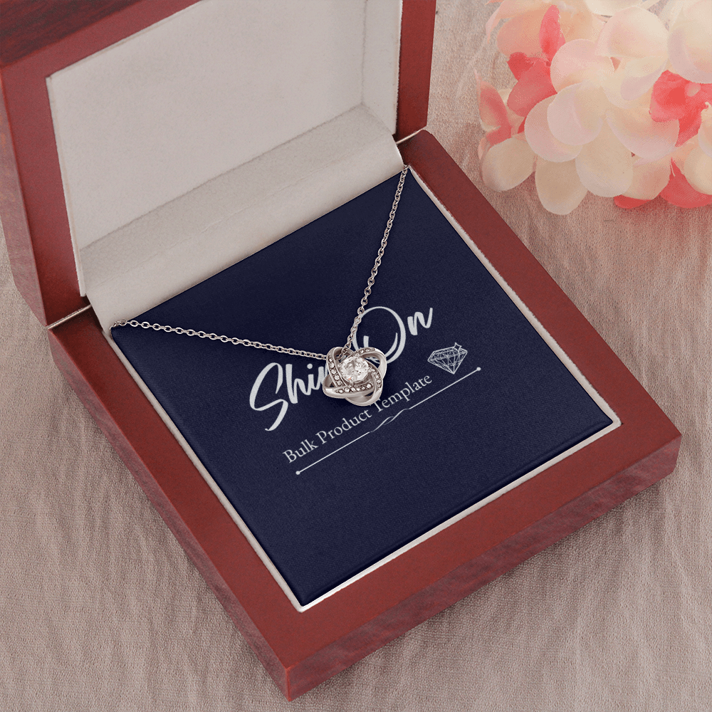 Best Mom Gift| Love Knot Necklace w/ Custom Message Card,