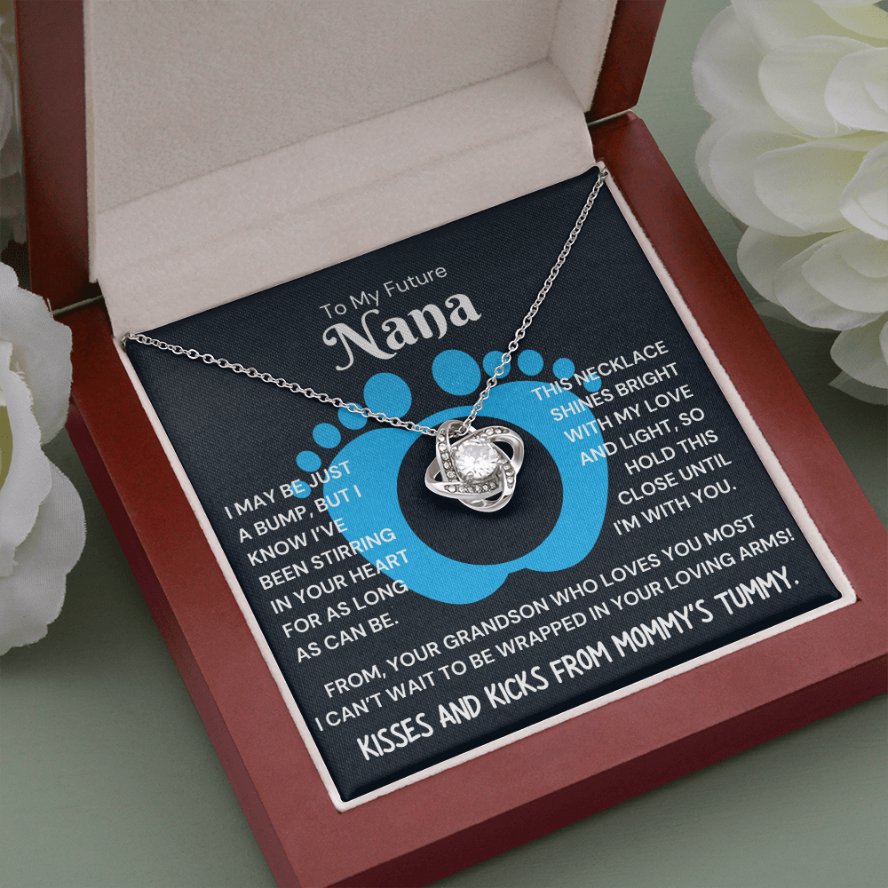 Gift for Mom| Mother's Day, Birthday Gift, Love Knot Necklace Jewelry w/ Custom Message Card,424FNb1