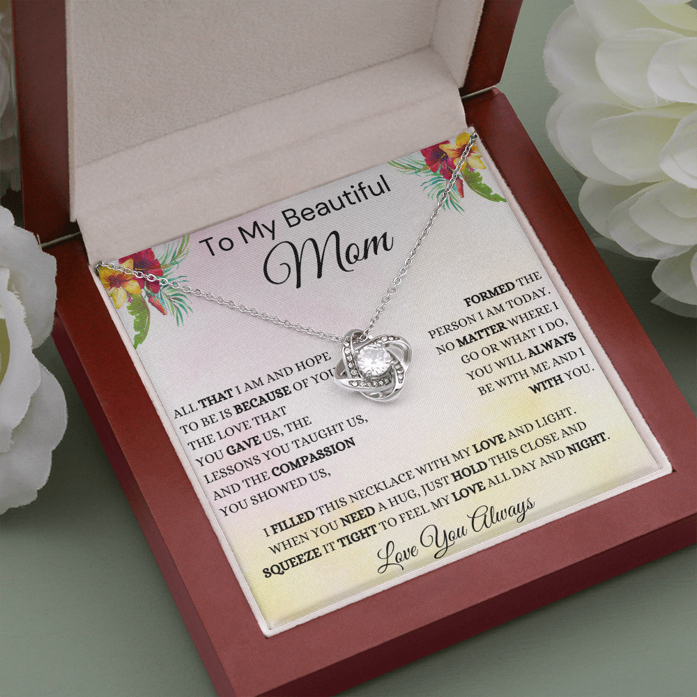 Gift for Mom, Love Knot Necklace, 'All That I Am' 220htbg